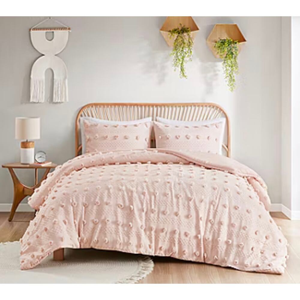 Intelligent Design Vera Clip Jacquard Duvet Cover Set With Sham